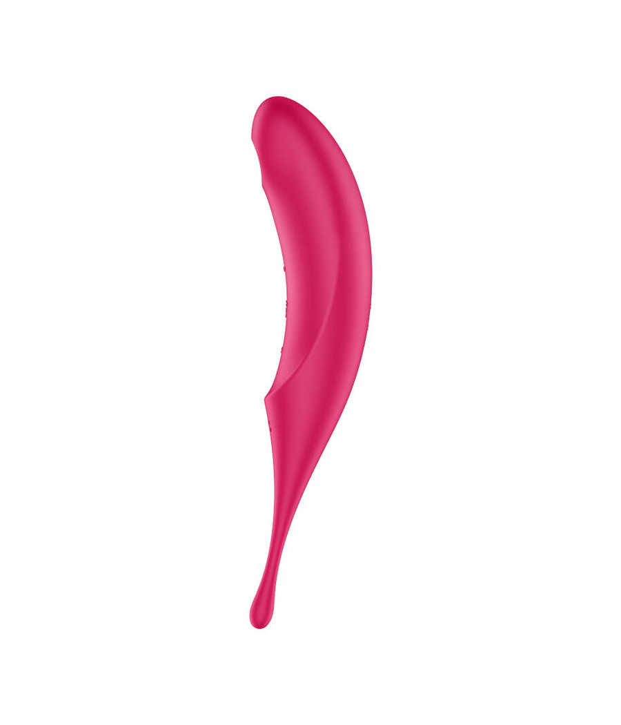 SATISFYER - ESTIMULADOR E VIBRADOR DE PULSO TWIRLING PRO AIR VERMELHO