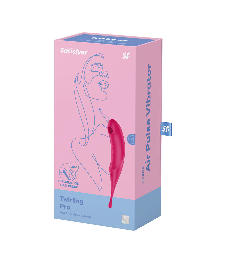 SATISFYER - TWIRLING PRO AIR PULSE STIMULATOR & VIBRATOR RED