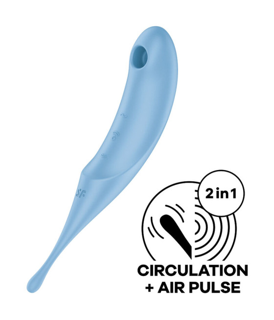 SATISFYER - STIMOLATORE E VIBRATORE TWIRLING PRO AIR PULSE BLU