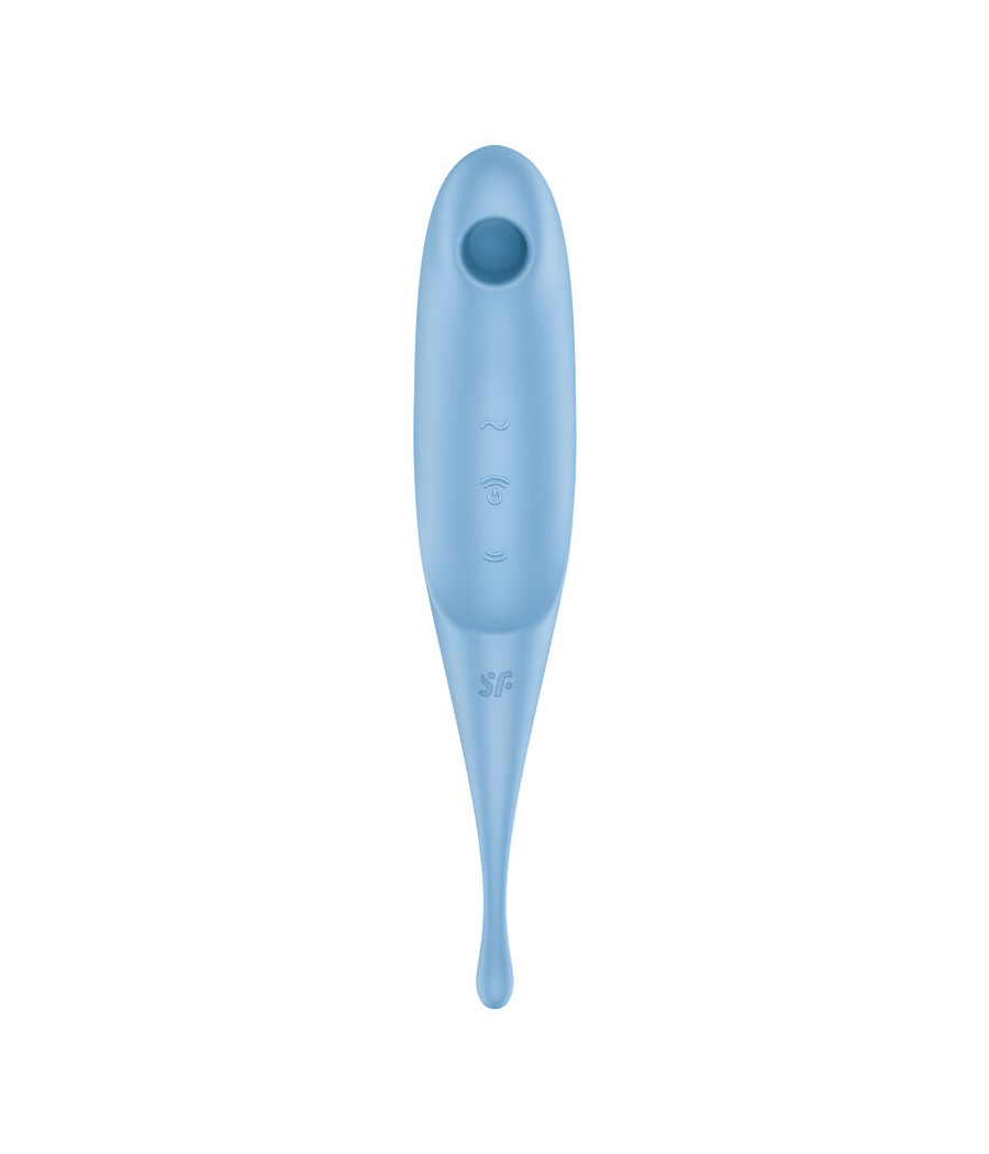 SATISFYER - ESTIMULADOR E VIBRADOR DE PULSO TWIRLING PRO AIR AZUL