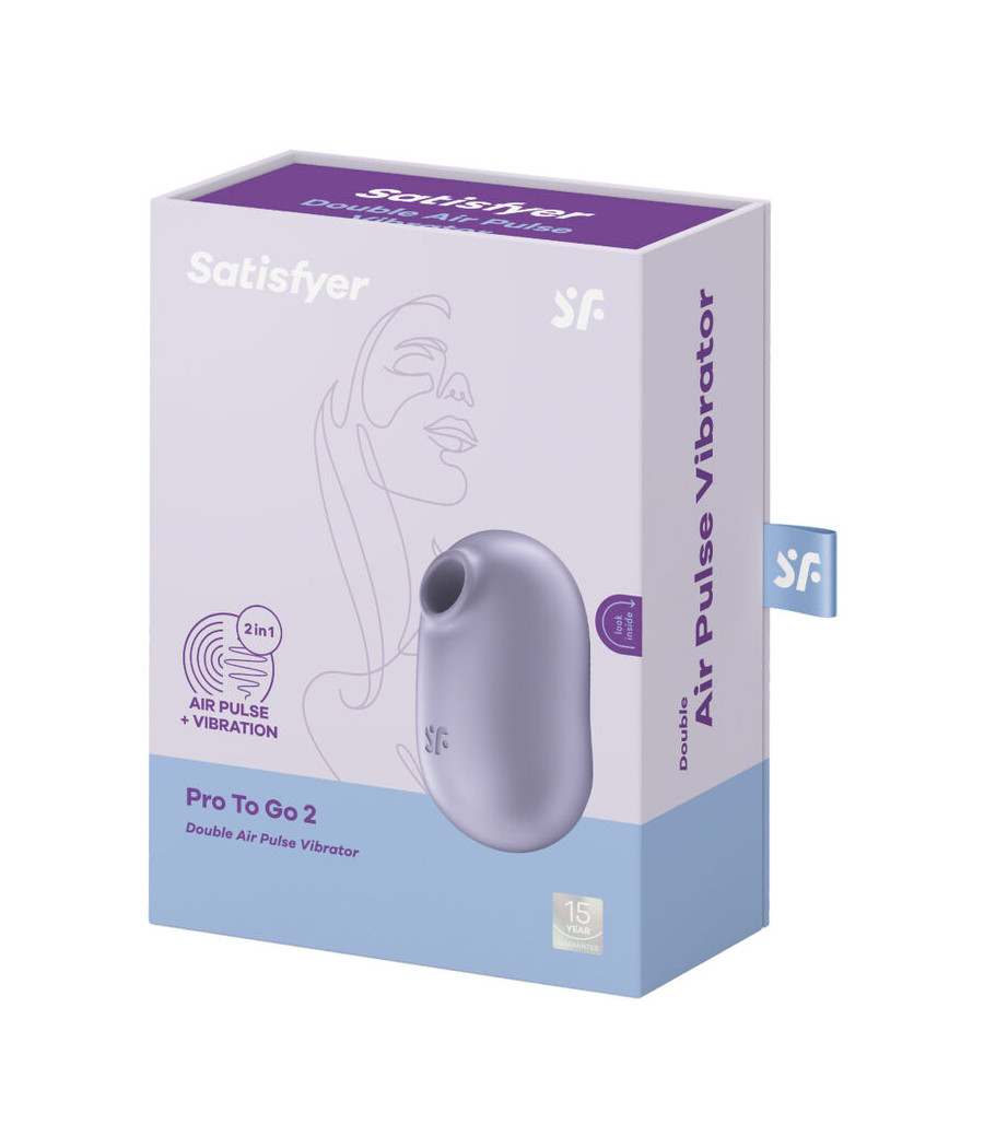SATISFYER - PRO TO GO 2 DOPPELTER LUFTPULSSTIMULATOR & VIBRATOR VIOLETT