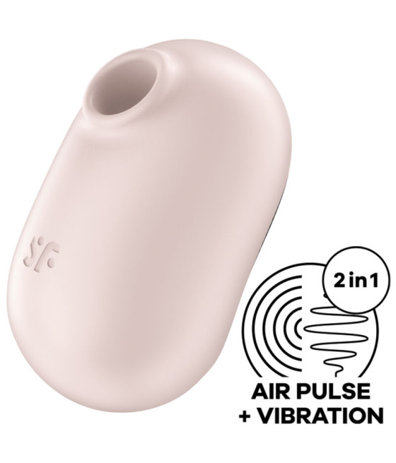 SATISFYER - PRO TO GO 2 DOPPIO STIMOLATORE E VIBRATORE BEIGE