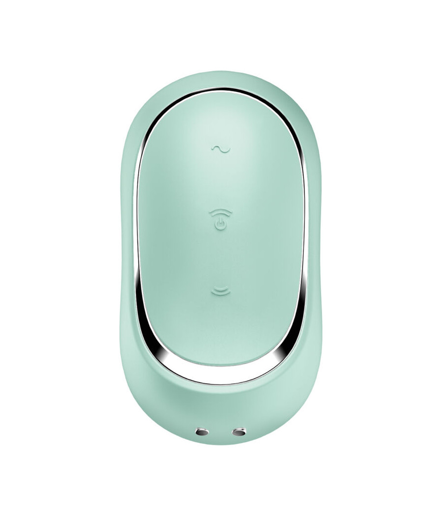 SATISFYER - STIMULATEUR ET VIBRATEUR DOUBLE AIR PULSE PRO TO GO 2 VERT