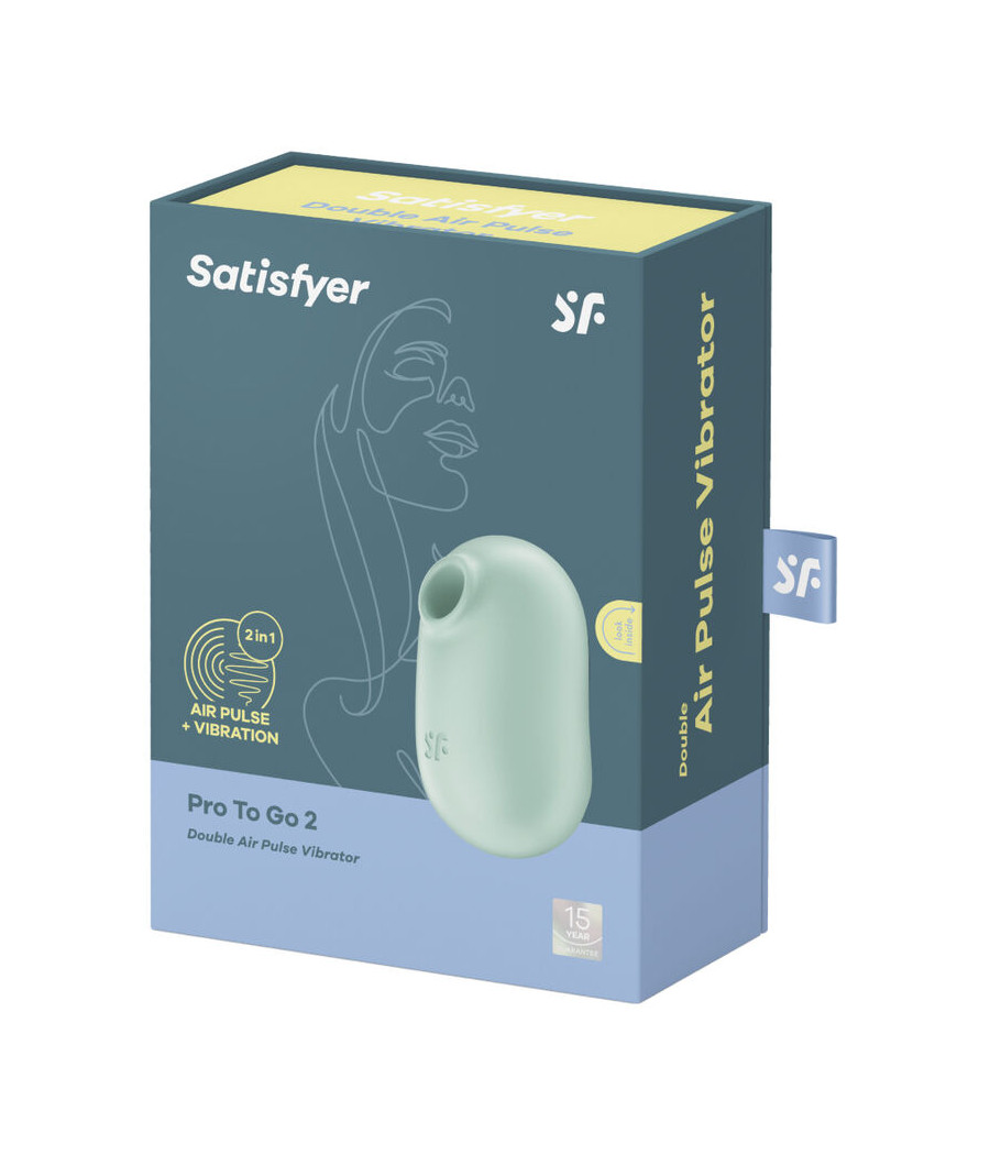 SATISFYER - PRO TO GO 2 DOPPIO STIMOLATORE E VIBRATORE VERDE