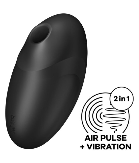 SATISFYER - STIMULATEUR ET VIBRATEUR VULVA LOVER 3 NOIR