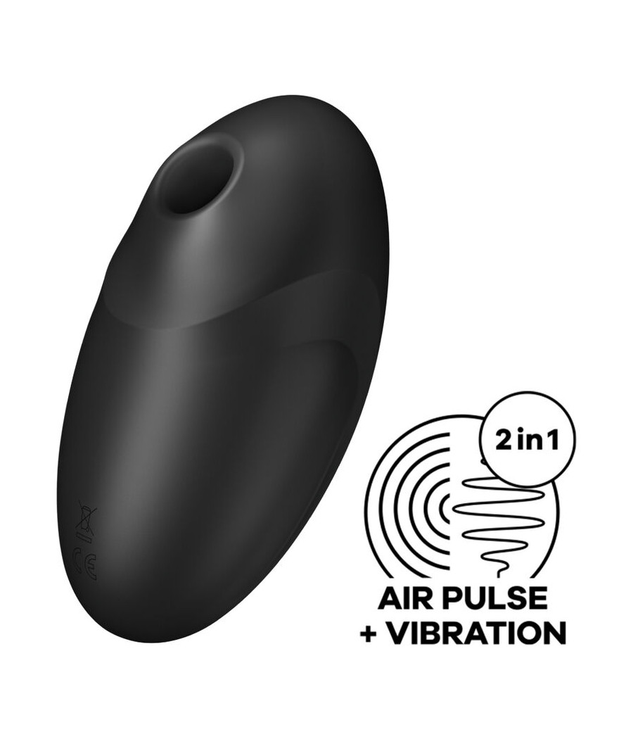 SATISFYER - VULVA LOVER 3 ESTIMULADOR Y VIBRADOR NEGRO