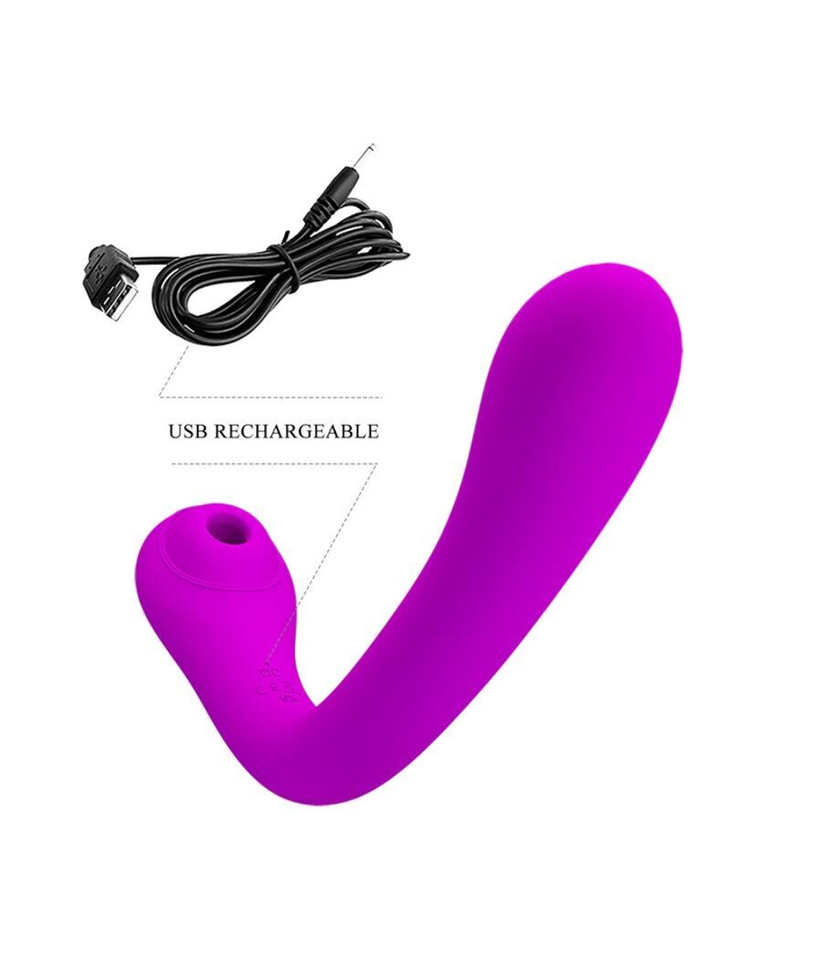 PRETTY LOVE - VIBRATEUR ET SUÇEUR CLITORIDIEN ALEX LILAC