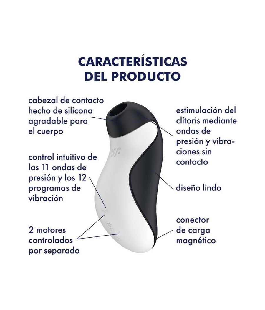 SATISFYER - ESTIMULADOR DE PULSO DE AR ORCA + VIBRAO