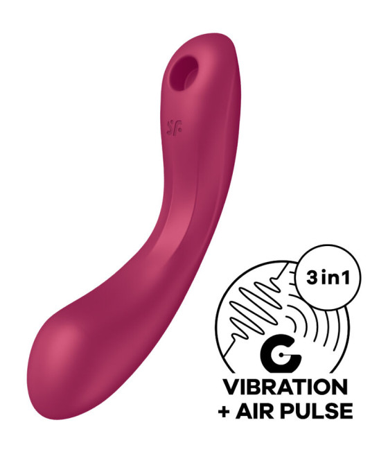 SATISFYER - CURVE TRINITY 1 AIR PULSE VIBRATION ROJO
