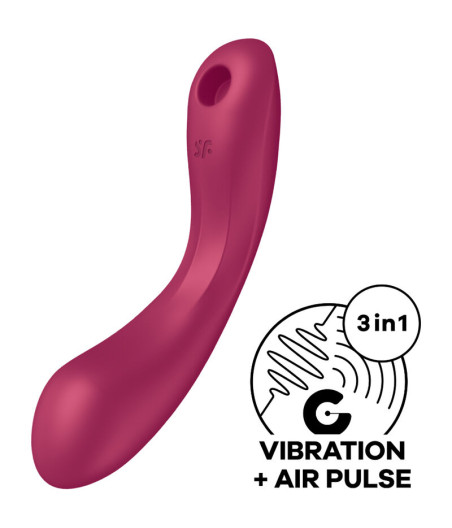 SATISFYER - CURVE TRINITY 1 AIR PULSE VIBRAZIONE ROSSO