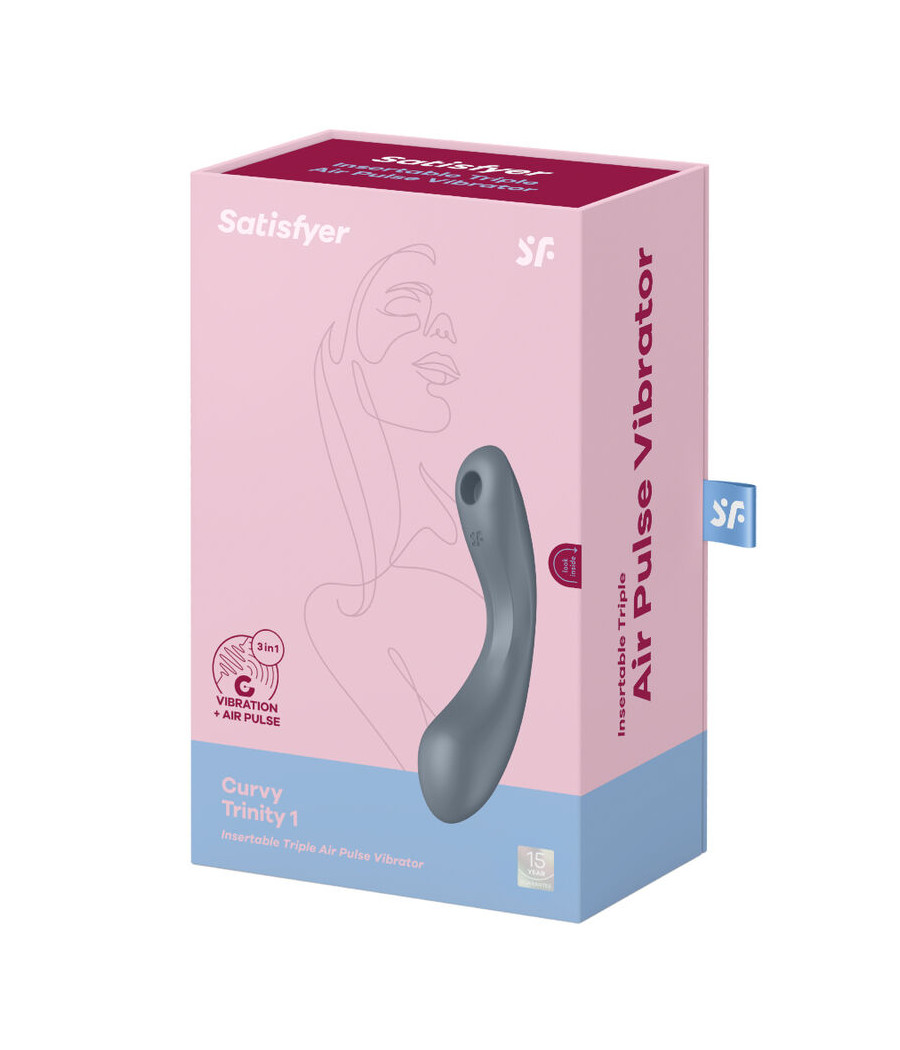 SATISFYER - CURVE TRINITY 1 AIR PULSE VIBRAZIONE GRIGIO
