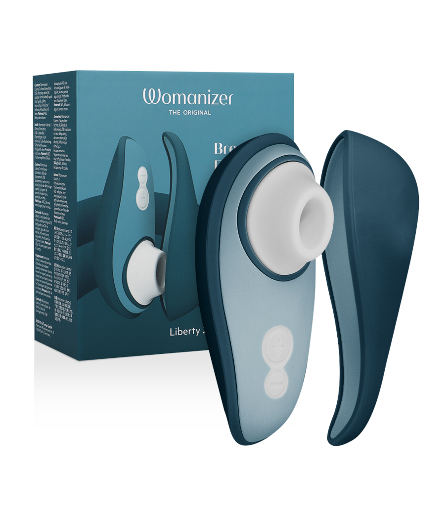 WOMANIZER - LIBERTY 2 KLITORISSTIMULATOR & SAUGROHR BLAU