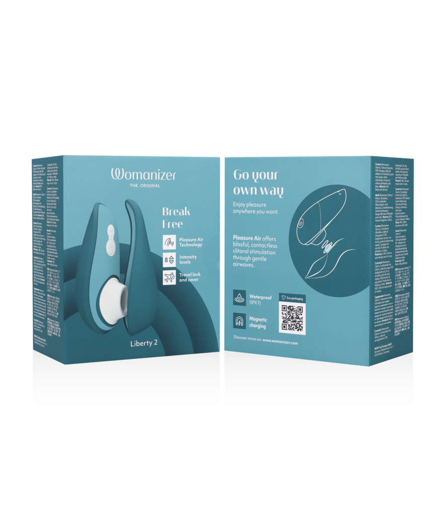 WOMANIZER - LIBERTY 2 ESTIMULADOR & SUCCIONADOR CLÍTORIS AZUL