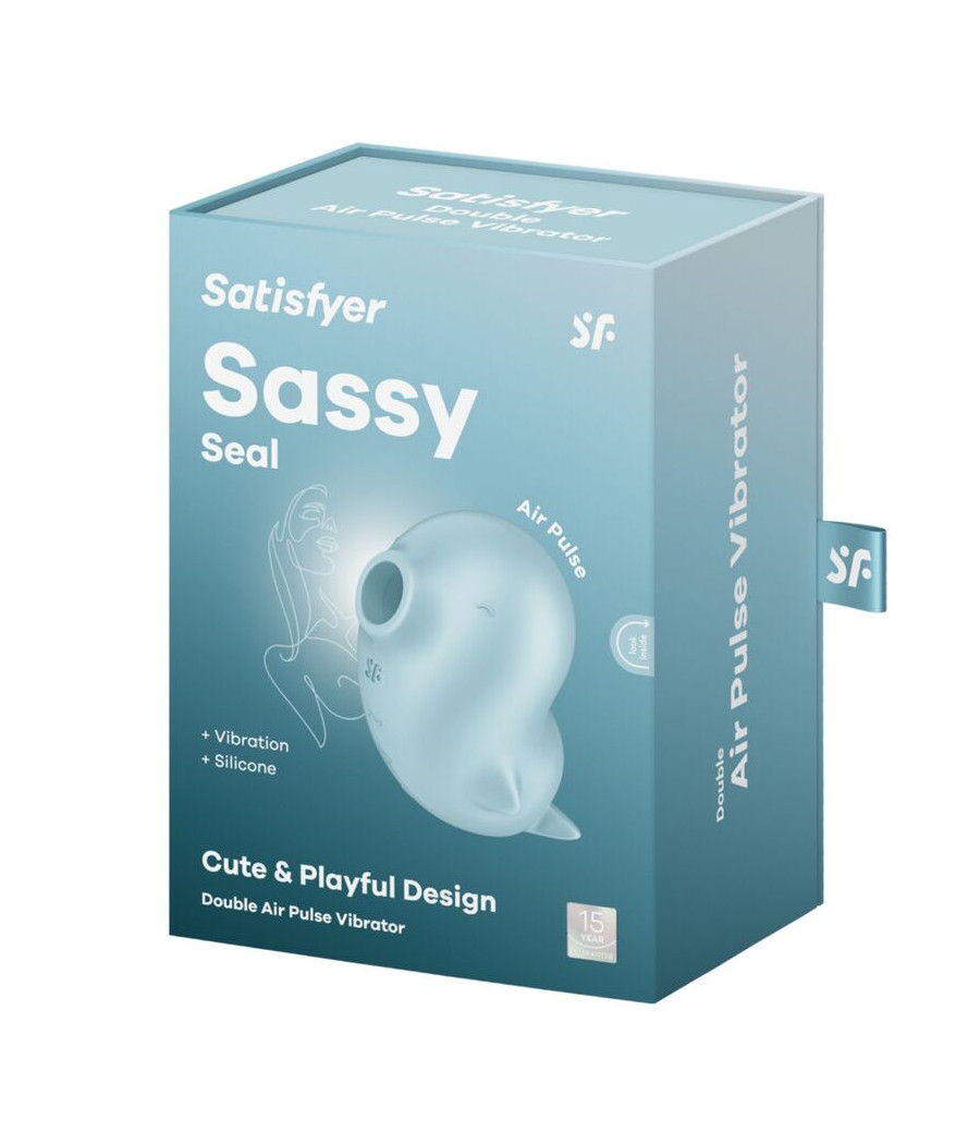 SATISFYER - SASSY SEAL STIMULATOR & VIBRATOR BLUE