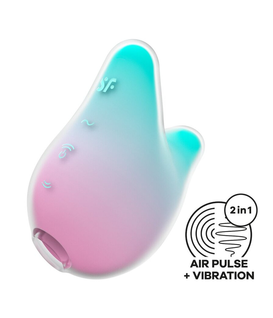 SATISFYER - MERMAID VIBES ESTIMULADOR E VIBRADOR MENTA E ROSA