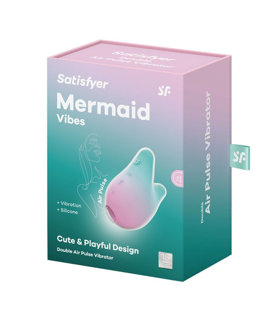 SATISFYER - MERMAID VIBES ESTIMULADOR & VIBRADOR MENTA Y ROSA