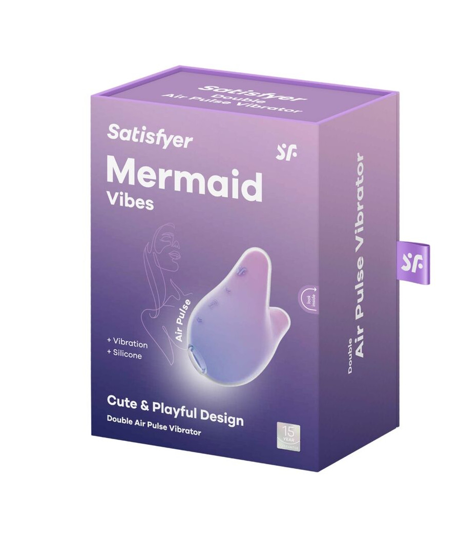 SATISFYER - MERMAID VIBES ESTIMULADOR E VIBRADOR VIOLETA E ROSA
