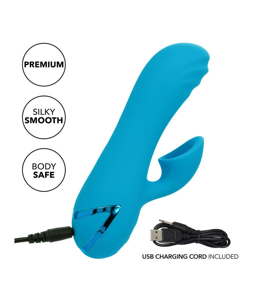 CALEXOTICS - SUNSET BEACH SEDUCER VIBRATORE E STIMOLATORE 10 FUNZIONI BLU