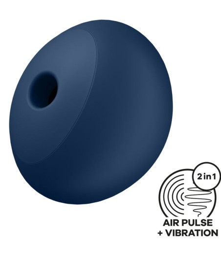 SATISFYER - AIR POWER 4 ESTIMULADOR E VIBRADOR 12 VIBRAÇÕES AZUL