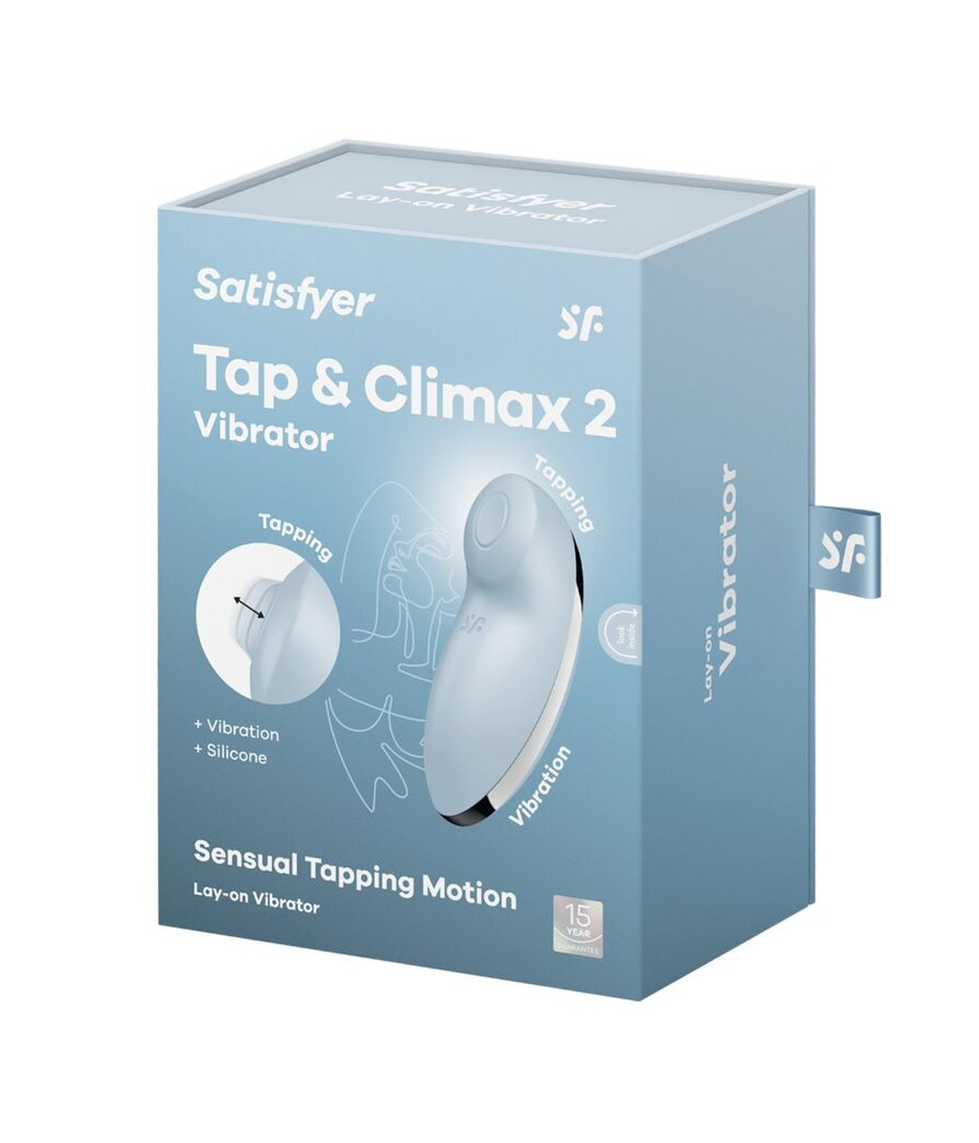 SATISFYER - TAP & CLIMAX 2 VIBRATORE E STIMOLATORE BLU