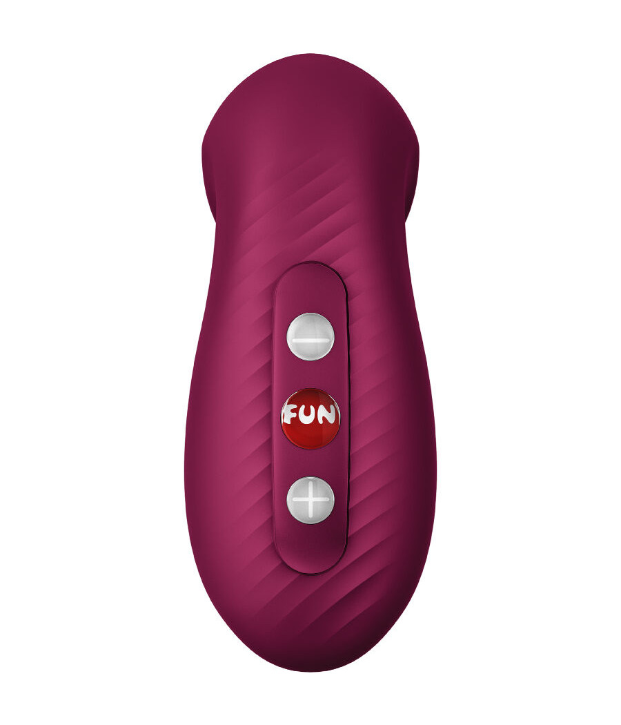 FUN FACTORY - VIBRADOR DESIRE AIR PULSE VERMELHO VINHO