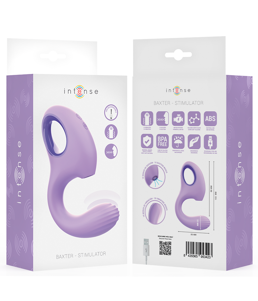 INTENSE - VIBRATORE E STIMOLATORE BAXTER VIOLA