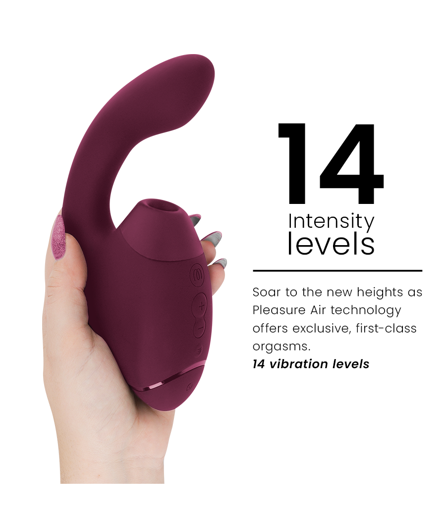 WOMANIZER - DUO NEXT STIMOLATORE DOPPIO CLITORIDEO E PUNTO G ROSA SCURO
