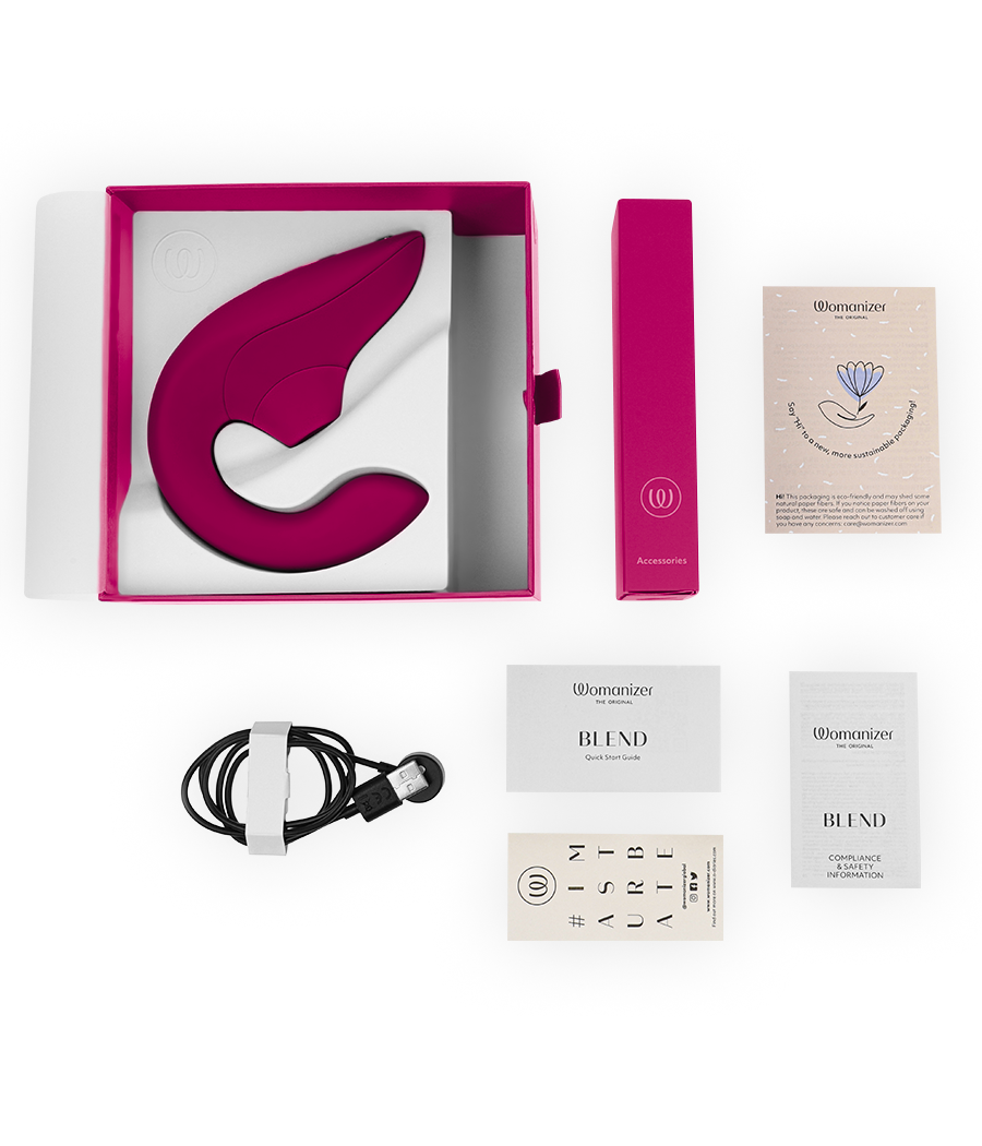 WOMANIZER - VIBRATEUR STIMULATEUR BLEND RABBIT ROSE VIBRANT