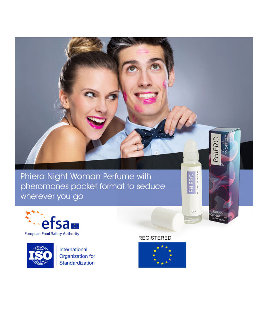 500 COSMETICS - MULHER DA NOITE DE PHIERO. PERFUME COM FEROMONAS EM FORMATO DE ROLL-ON PARA MULHERES