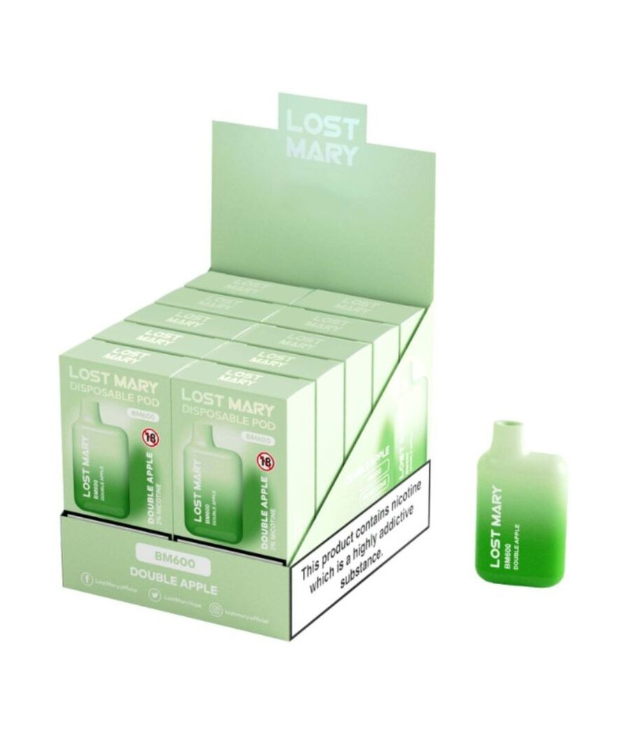 LOST MARY - BM600 NICOTINE VAPER 2% DISPOSABLE DOUBLE APPLE