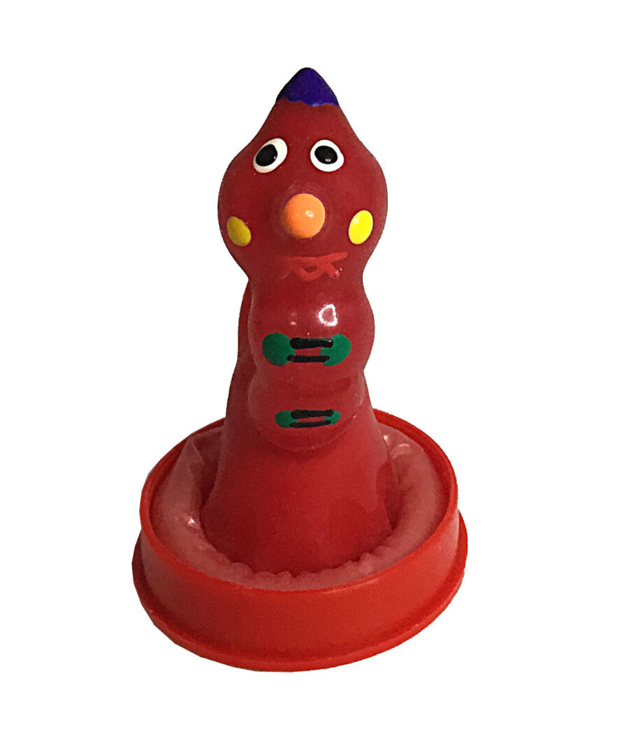 CONDOMERIE - HANDPAINTED NOVELTY CONDOMS WORM