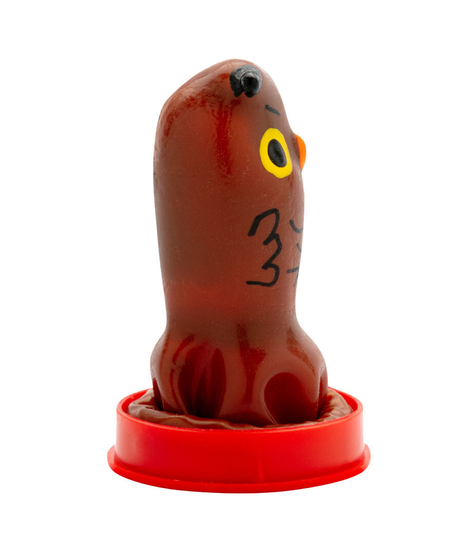 CONDOMERIE - PRESERVATIVO DECORATIVO PINTADO A MANO BÚHO