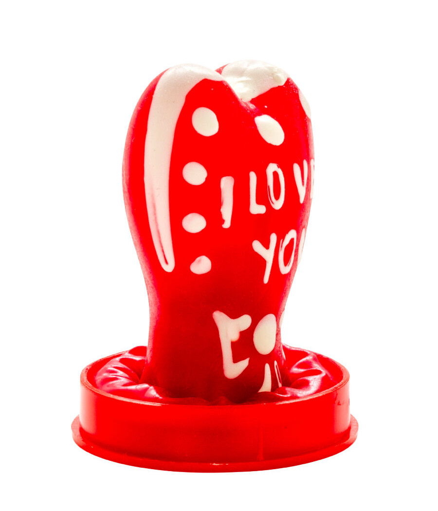 CONDOMERIE - HANDBEMALTE NEUHEITSKONDOME HERZ - ICH LIEBE DICH MODELL 1