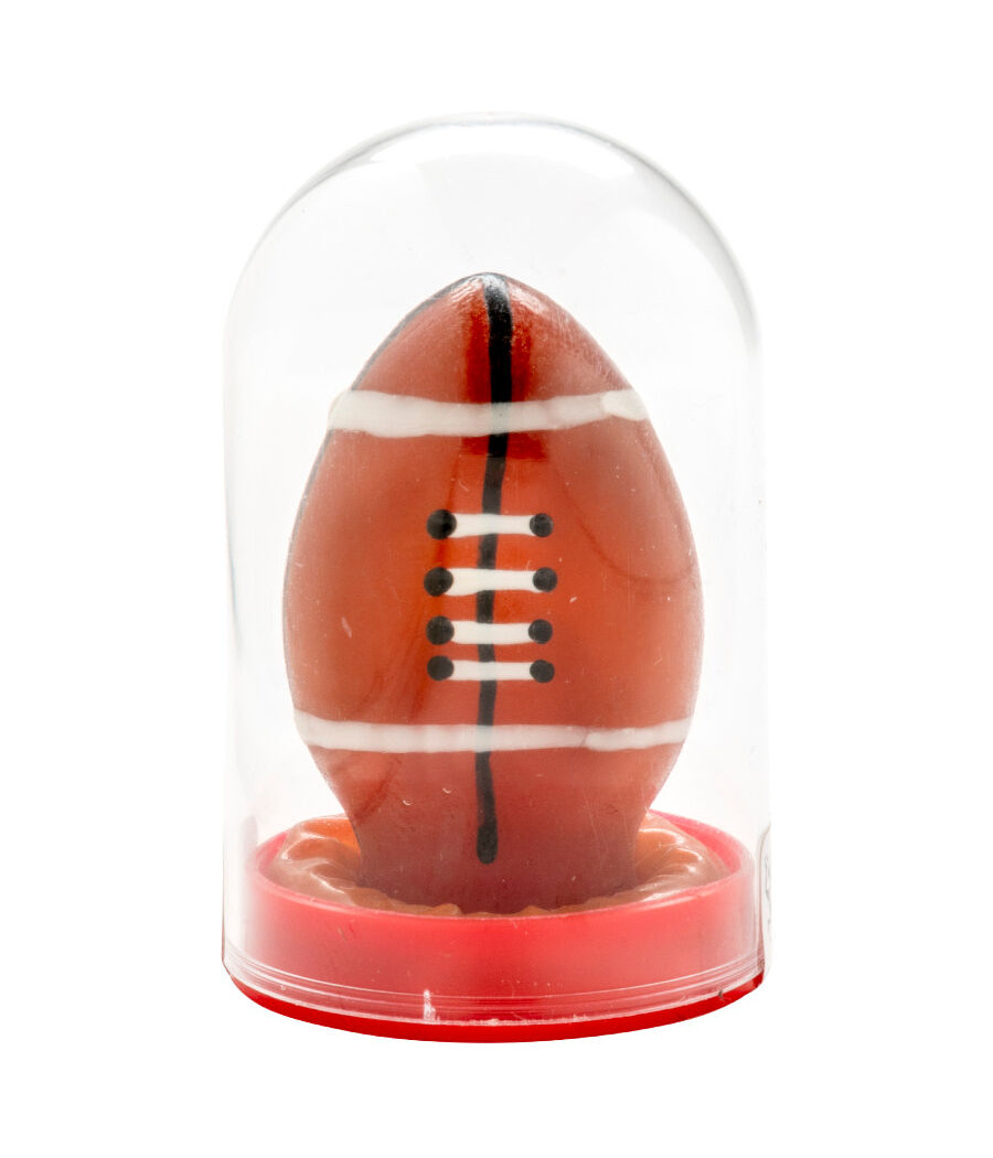 CONDOMERIE - PRÉSERVATIFS FANTAISIE PEINTS À LA MAIN BALLON DE RUGBY