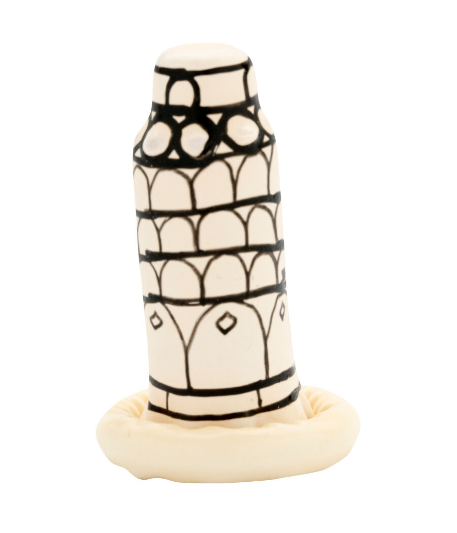 CONDOMERIE - PRESERVATIVOS NOVIDADES PINTADOS À MÃO TORRE DE PISA