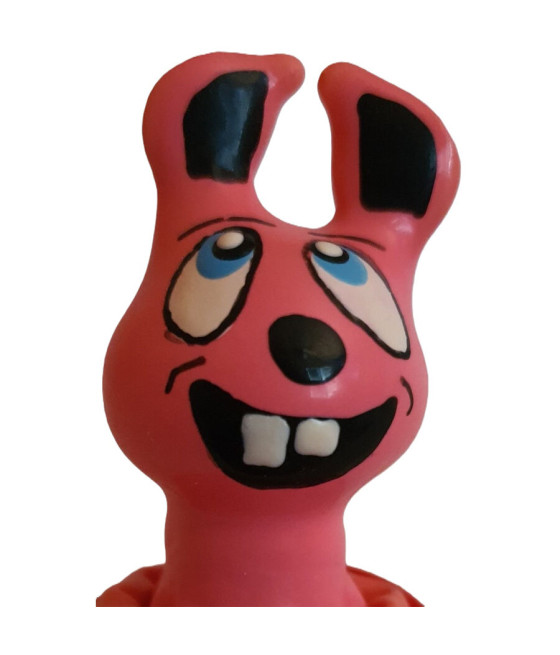 CONDOMERIE - PRÉSERVATIFS FANTAISIE PEINTS À LA MAIN LIÈVRE ROSE QUI RIT