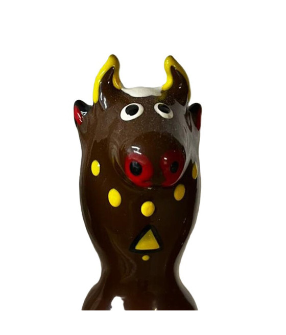 CONDOMERIE - PRÉSERVATIFS FANTAISIE PEINTS À LA MAIN TAUREAU NOIR MODÈLE 2