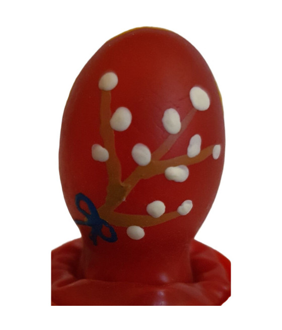 CONDOMERIE - PRÉSERVATIFS FANTAISIE PEINTS À LA MAIN ŒUF DE PÂQUES ROUGE