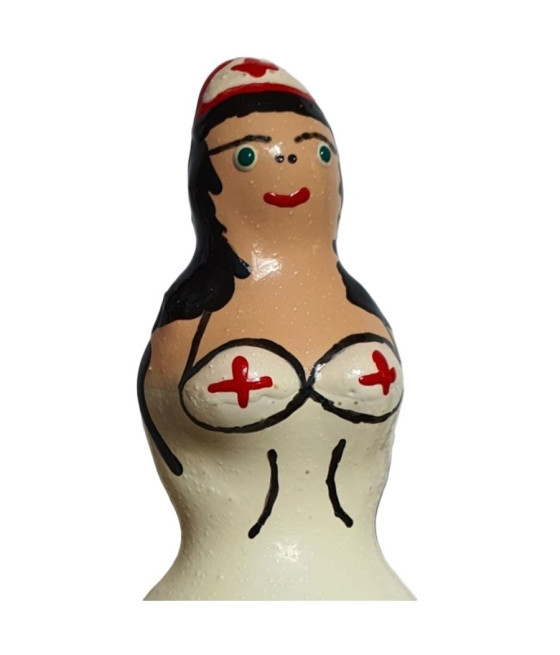 CONDOMERIE - PRÉSERVATIFS FANTAISIE PEINTS À LA MAIN INFIRMIÈRE NOIR