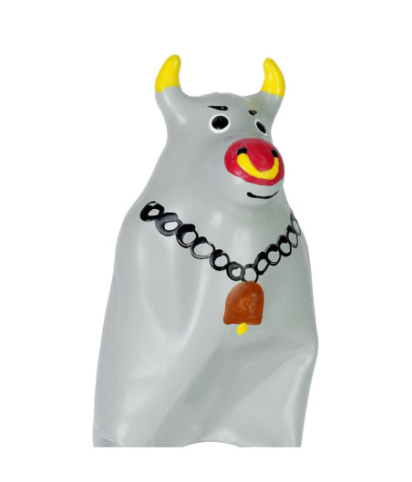 CONDOMERIE - HANDPAINTED NOVELTY CONDOMS GREY BULL MODEL XL
