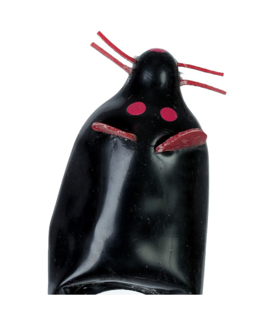 CONDOMERIE - HANDBEMALTE NEUHEITSKONDOME SCHWARZE MAUS XL