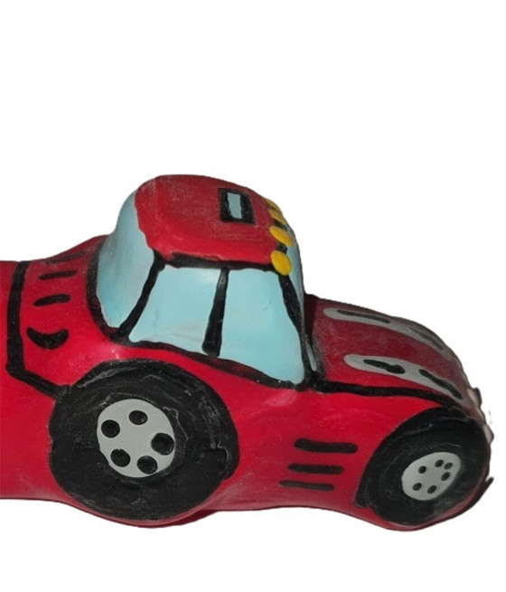 CONDOMERIE - HANDPAINTED NOVELTY CONDOMS TRACTOR RED XL