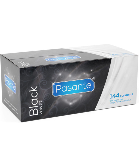 PASANTE - PRÉSERVATIFS EN VELOURS NOIR BOÎTE 144 UNITÉS