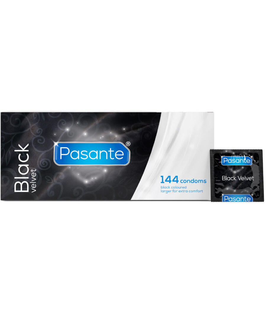 PASANTE - PRESERVATIVI IN VELLUTO NERO SCATOLA DA 144 UNITÀ