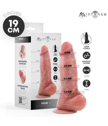 MR INTENSE - PEQUENO DILDO DE SILICONE SPENCER 19 CM -Ø- 4,5 CM