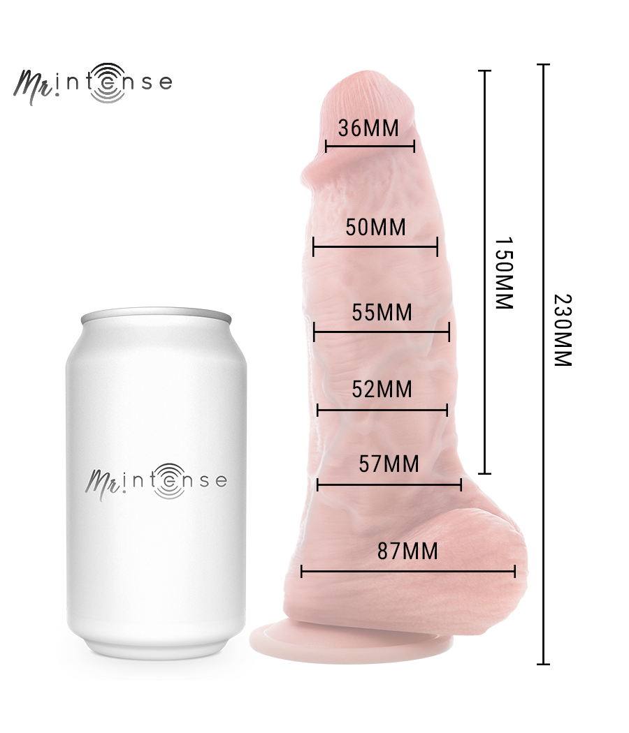 MR INTENSE - DILDO IN SILICONE SPENCER MEDIO 23 CM -Ø- 5,7 CM