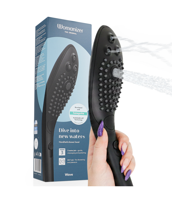 WOMANIZER - CHUVEIRO ESTIMULANTE CLITORIAL WAVE PRETO