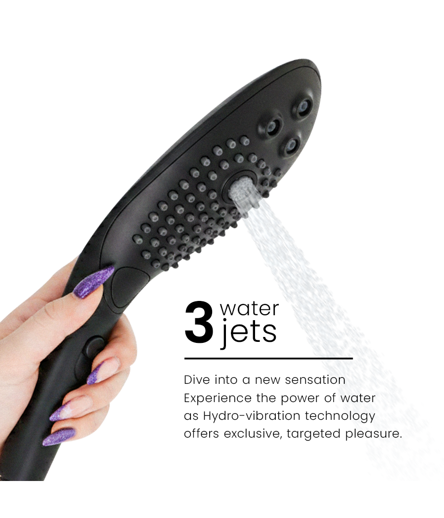 WOMANIZER - POMMEAU DE DOUCHE STIMULANT CLITORIAL WAVE NOIR