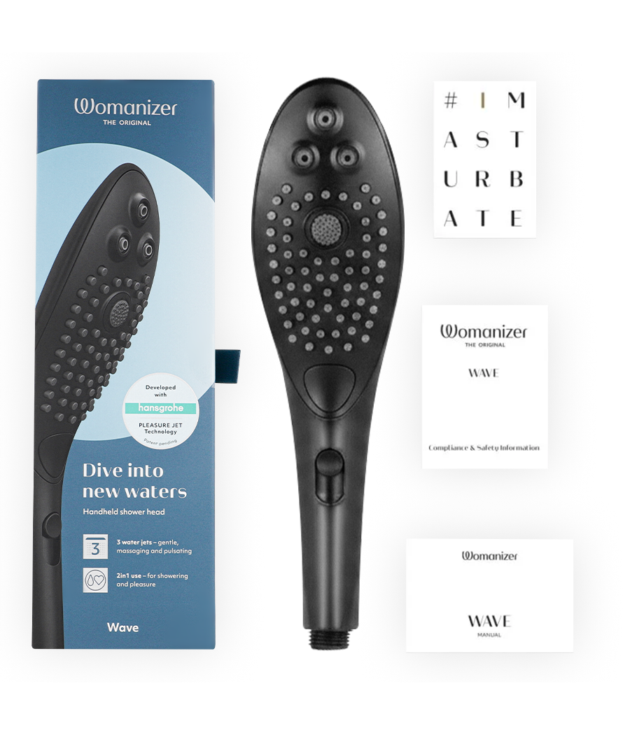 WOMANIZER - WAVE KLITORALSTIMULIERENDER DUSCHKOPF SCHWARZ