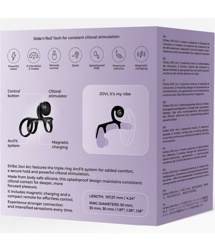 SNAIL VIBE - ANEL DE CASAL JOVI ARC COM CONTROLE REMOTO PRETO